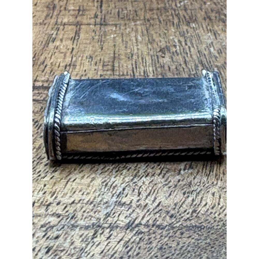 Vintage Sterling Silver Prayer Amulet Pill Box Pendant Filigree 6.2g - Picture 3 of 8